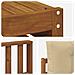 Set di divani da esterno con cuscino 6 pcs Naturale e Beige - Foto miniatura 7
