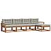 Set di divani da esterno 5 pcs Grigio Naturale e Chiaro - Foto miniatura 1