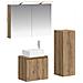 Set di mobili per il bagno 4 pcs Rovere Artigianale - Foto miniatura 1