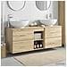 Set di mobili per il bagno 3 pz Rovere Sonoma - Foto miniatura 3