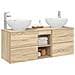 Set di mobili per il bagno 3 pz Rovere Sonoma - Foto miniatura 4