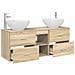 Set di mobili per il bagno 3 pz Rovere Sonoma - Foto miniatura 9