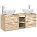 Set di mobili per il bagno 3 pz Rovere Sonoma - Foto miniatura 1