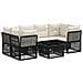 Set Divano da Giardino 7 pz Nero polyrattan - Foto miniatura 1