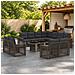 Set Divano da Giardino 12 pz Grigio e Grigio Scuro polyrattan - Foto miniatura 6