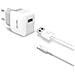Caricabaterie da Rete Universale Lightning USB 2.4 A Colore Bianco - Foto miniatura 1