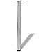 Set 4 Gambe In Nickel Tavolo Regolabili Con Staffe Triangolari 710 Mm - Foto miniatura 2