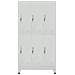 Armadio Con 6 Armadietti In Acciaio 90x45x180 Cm Grigio - Foto miniatura 3