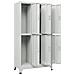 Armadio Con 6 Armadietti In Acciaio 90x45x180 Cm Grigio - Foto miniatura 7