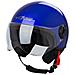 Casco Jet Demi Urban Moto Omologato Ece 22 Visiera Avio Sferica Sonicmoto Blu S - Foto miniatura 1