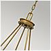 Lampadario A 5 Luci Multibraccio Finitura Ottone, Attacco E27 - Foto miniatura 4
