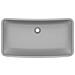 Lavabo Lusso Rettangolare Grigio Chiaro Opaco 71x38 cm Ceramica - Foto miniatura 4
