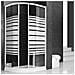 Box Cabina Doccia Semicircolare Circle Due Ante Scorrevoli Cristallo Temprato Alta Qualità *** Misure : 87-89,5x87-89,5xh185 Cm Serigrafato - Foto miniatura 1