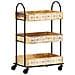 Carrello Da Cucina A 3 Livelli 46x30x76 Cm In Massello Di Mango - Foto miniatura 1