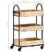 Carrello Da Cucina A 3 Livelli 46x30x76 Cm In Massello Di Mango - Foto miniatura 7