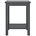 Comodino Grigio Scuro 35x30x47 Cm In Legno Massello Di Pino - Foto miniatura 2