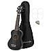 Mondiale Ritmo Soprano Ukulele - Premium Principiante Soprano Uke In Finitura Nera Con Gig Bag Spare Ukulele Strings E Feltro Pick - Equipaggiata Con Le Stringhe Aquila - Foto miniatura 1