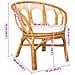 Sedia da Pranzo e Cuscino Marrone Chiaro Rattan Naturale e Lino 72 x 68 x 76 cm - Foto miniatura 2