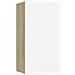 Mobile TV Bianco Rovere Sonoma 30,5x30x60 cm Legno Multistrato - Foto miniatura 1