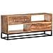 Mobile Porta TV 120x30x50 cm in Legno di Acacia Grezzo - Foto miniatura 1