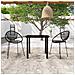 Set Mobili Da Pranzo Per Giardino 3 Pz Nero - Foto miniatura 1