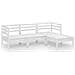 Set Divani Da Giardino 4 Pz Bianco In Massello Di Pino Bianco - Foto miniatura 2