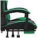 Sedia Da Gaming Con Poggiapiedi Nero E Verde In Similpelle - Foto miniatura 5