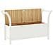 Panca Bianca 107x45x75,5 cm Legno Massello di Abete - Foto miniatura 10