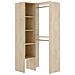 Guardaroba Bernina, Struttura Per Cabina Armadio Angolare, Mobile Appendiabiti Aperto Ad Angolo, 79x88h186 Cm, Rovere - Foto miniatura 2