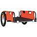 Rimorchio Per Bici Da Carico Arancione Tessuto Oxford E Ferro - Foto miniatura 5