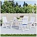 Cuscini Sedia Giardino 4pz Righe Bianche Blu 50x50x3 Cm Tessuto - Foto miniatura 1