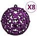 Set Palline Di Natale 111 Pz Viola In Polistirene - Foto miniatura 4