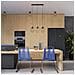 Lampada A Sospensione Gotto 3l Sl. 1264 - Industriale Lampade A Sospensione Legno Nero 115x60x15 Cm - Foto miniatura 1