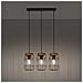Lampada A Sospensione Gotto 3l Sl. 1264 - Industriale Lampade A Sospensione Legno Nero 115x60x15 Cm - Foto miniatura 3