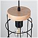 Lampada A Sospensione Gotto 3l Sl. 1264 - Industriale Lampade A Sospensione Legno Nero 115x60x15 Cm - Foto miniatura 4