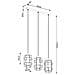 Lampada A Sospensione Gotto 3l Sl. 1264 - Industriale Lampade A Sospensione Legno Nero 115x60x15 Cm - Foto miniatura 5