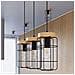 Lampada A Sospensione Gotto 3l Sl. 1264 - Industriale Lampade A Sospensione Legno Nero 115x60x15 Cm - Foto miniatura 7