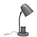 Lampada Da Scrivania Grigio Metallo 18 X 40 X 14 Cm - Foto miniatura 1