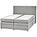 Letto Boxspring Tessuto Grigio Chiaro 160 X 200 Cm Minister - Foto miniatura 2