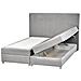 Letto Boxspring Tessuto Grigio Chiaro 160 X 200 Cm Minister - Foto miniatura 7