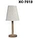 Trade Shop - Lampada Da Scrivania Con Base In Legno Liscio Motivo Parlume Bianco E27 Xc-7013 - Foto miniatura 1