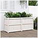 Fioriera Da Giardino Bianca 150x50x70 Cm Legno Massello Di Pino - Foto miniatura 1