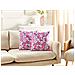 Set Di 2 Cuscini Koeleria Velluto 45 X 45 Cm A Strisce Ricamato Fucsia - Foto miniatura 1