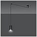 Lampada A Sospensione Traker - Nero - Acciaio Verniciato A Polvere - 300x300x8 Cm - Foto miniatura 3