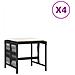 Sgabelli Da Giardino Con Cuscini 4pz Neri 41x41x36cm Polyrattan - Foto miniatura 2