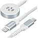 Cavo Caricatore Magnetico Per Apple Watch + Lightning Connettore Usb-c, Bianco - Foto miniatura 1