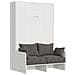 Letto 120 Sofà Kentaro Verticale A Scomparsa Bianco Frassino  (alessia 20) - Foto miniatura 1