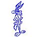 Willy Coyote - Adesivo Prespaziato - Colore Blu - 15cm - Foto miniatura 1