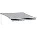 Tenda Retrattile Manuale Con Led Antracite E Bianco 400x300 Cm - Foto miniatura 2