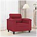 Poltrona Rosso Vino 60 Cm In Similpelle - Foto miniatura 1